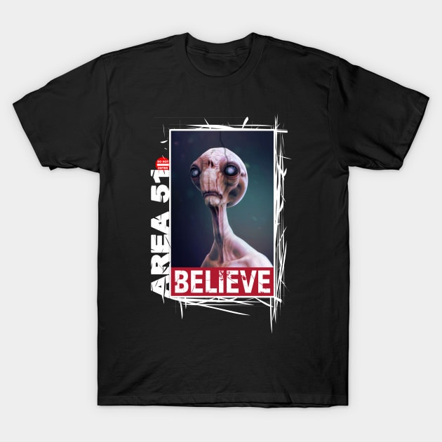 Area 51, I Believe! Alien Collection #009b T-Shirt by jonathanptk